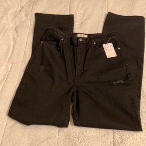 Free People Ripped Black Jeans
